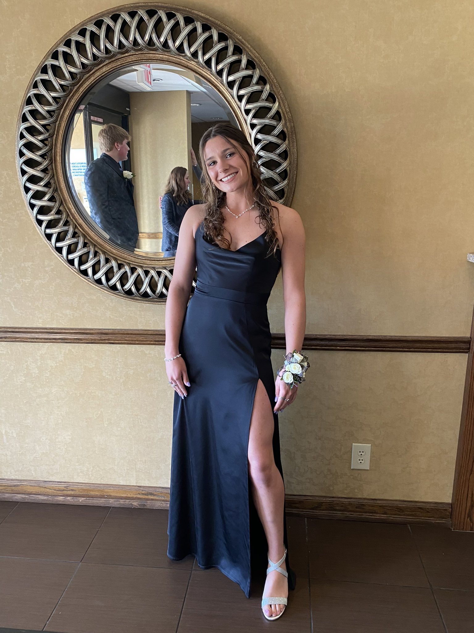 High street dress store navy fashion nova