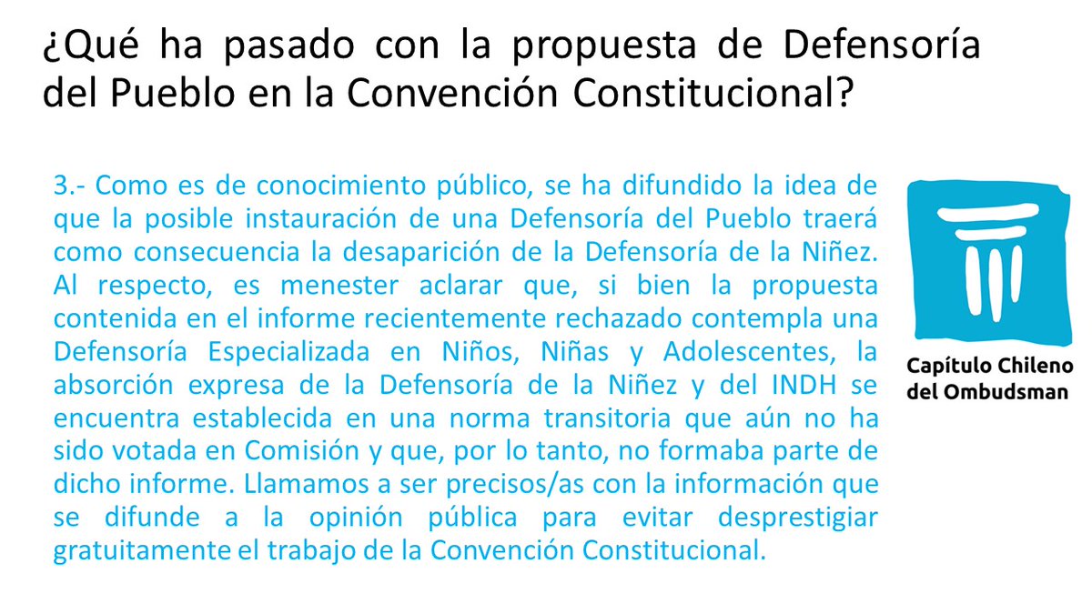 Pro Defensoría del Pueblo (Chile) tweet media