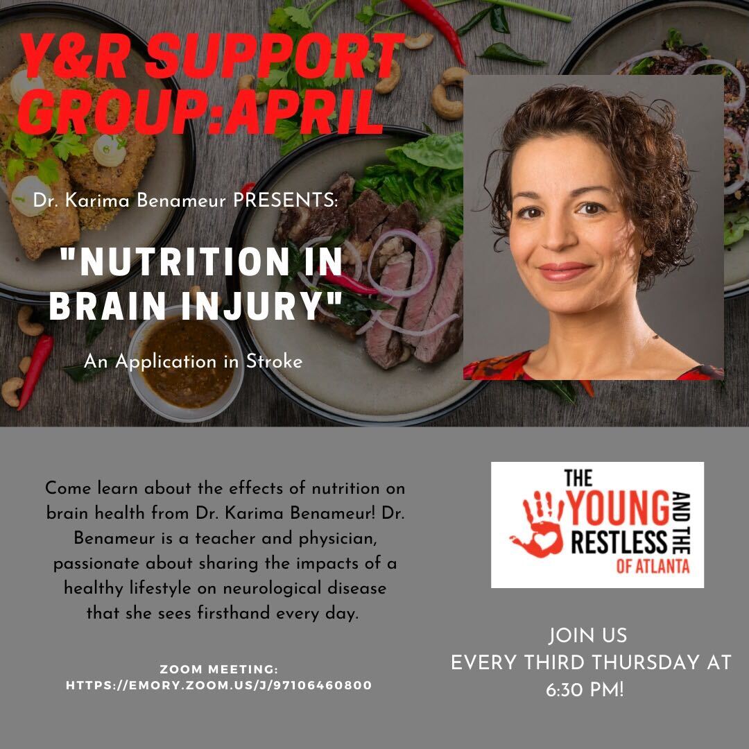 RogerCXO's tweet photo. Welcome to The Young and the Restless of Atlanta – TBI/ABI (STROKE) Support Group

Dr. Benameur graduated from the University of Oran in Algeria where she received her MD degree. 

Thursday, April 21 @ 6:30pm-8:30pm EST
Support Group Zoom meeting:
https://t.co/1XsNciWiV7 https://t.co/MuHs0HV8gN