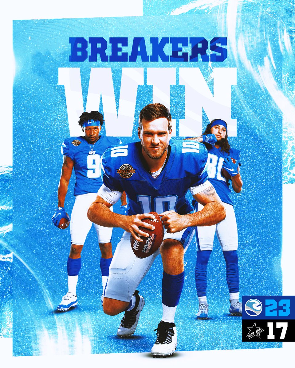 UFLonFOX's tweet image. 🌊 @USFLBreakers join the 1-0 club!