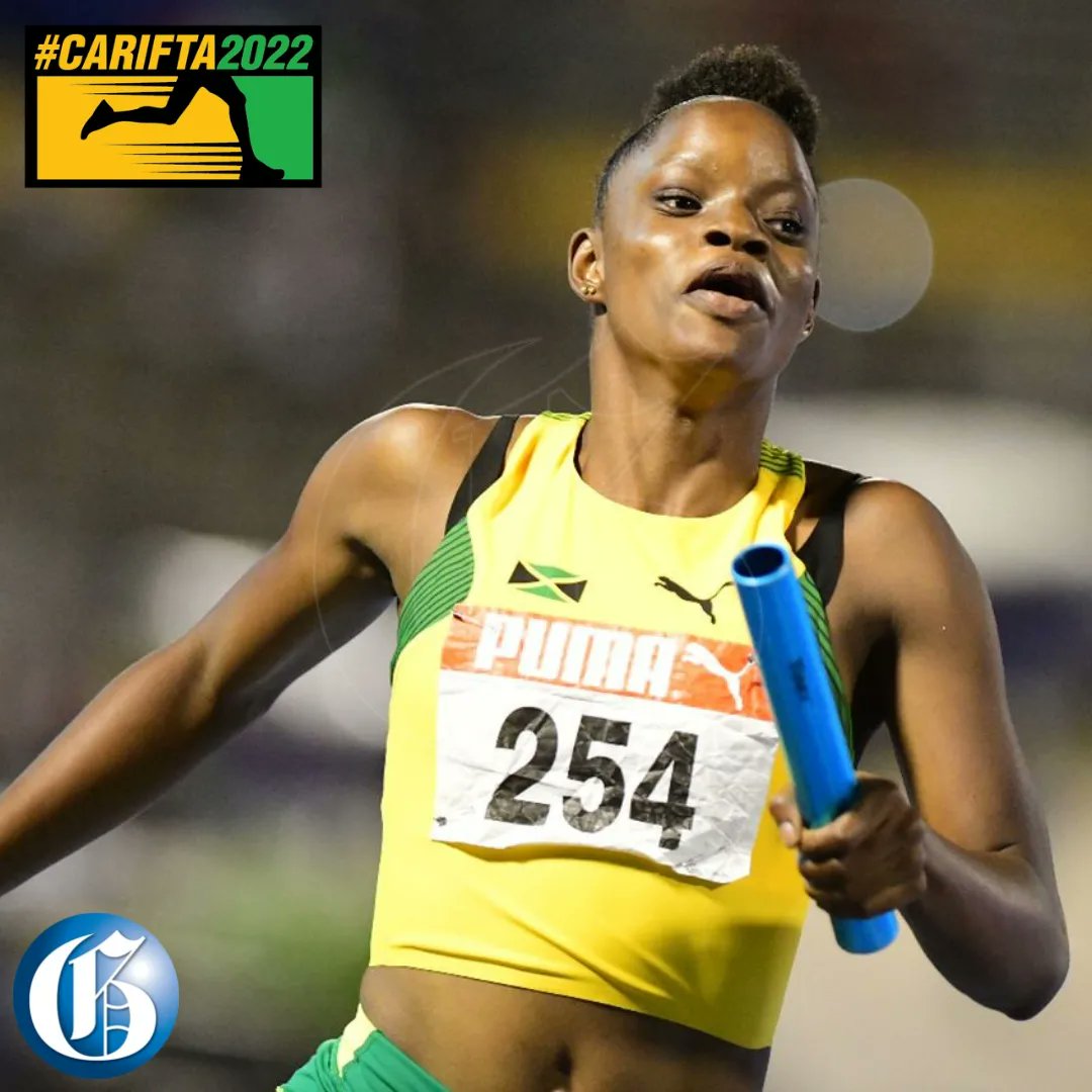 JamaicaGleaner's tweet photo. 🚨 NEW WORLD U-20 RECORD🚨

They didn't disappoint! Tia Clayton anchors the Girls Under-20 4x100m to a record 42.58 seconds on day two of #Carifta49 at the National Stadium in St Andrew. - @taylor2nd photos #Carifta2022 #GLNRSports https://t.co/2Ne1r3AmaT