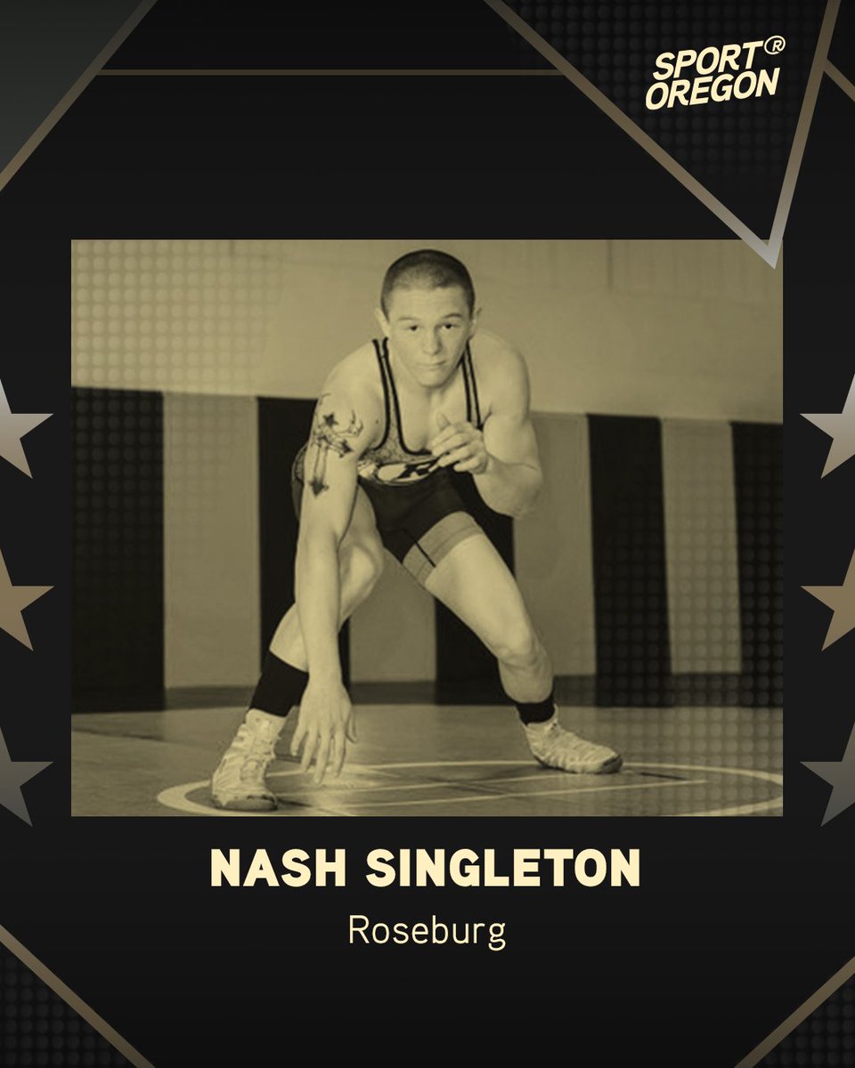 Our next nominee is @RoseburgHS senior and All-American Nash Singleton. The 2022 state champion at 132 pounds is a three-time state champion and four-time district champion. He finished with a 43-2 record, including 33 pins and five first-round pins at state.
