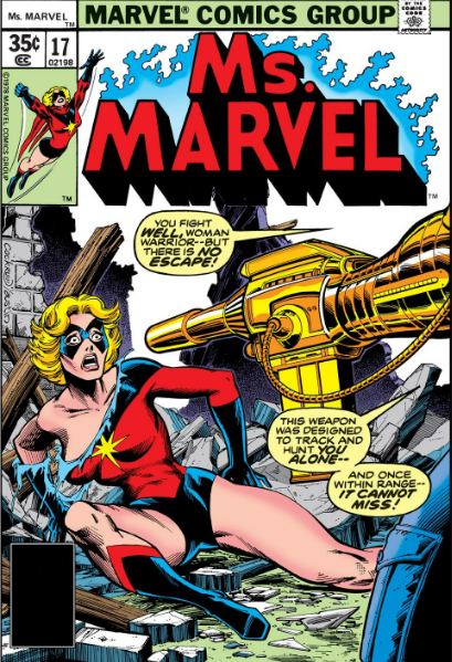ComicBookCover1's tweet photo. Ms. Marvel Vol 1 #17
February 7, 1978
 "Shadow of the Gun!"
Writer: Chris Claremont
Penciler: Jim Mooney https://t.co/zrvi7oTwP2