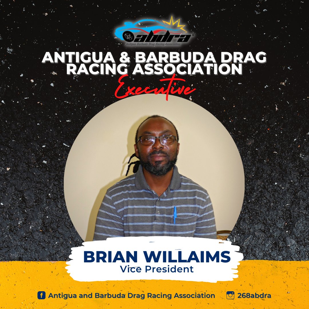 268abdra's tweet photo. Please join us in welcoming the new Executive Team for the Antigua and Barbuda Drag Racing Association: 
President: Jerome Roberts
Vice President: Brian Williams
Treasurer: Shakeil Norris
Secretary: Amey Lake
We welcome the newly elected members &amp; wish them the very best. 
#abdra https://t.co/juhdy3OVPA