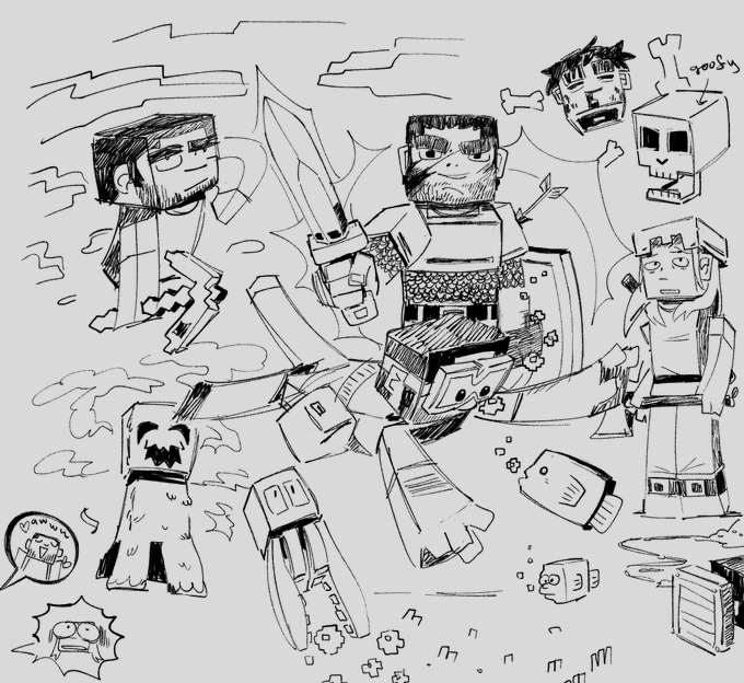 minecraft doodling 