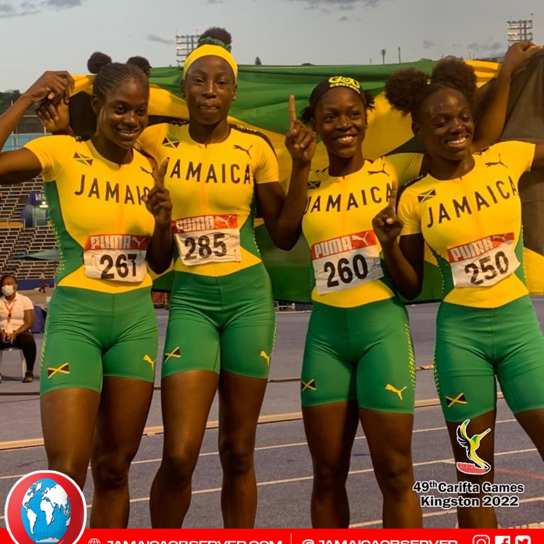 Jamaica Observer on Twitter "The female athletes in the U17 4x100m