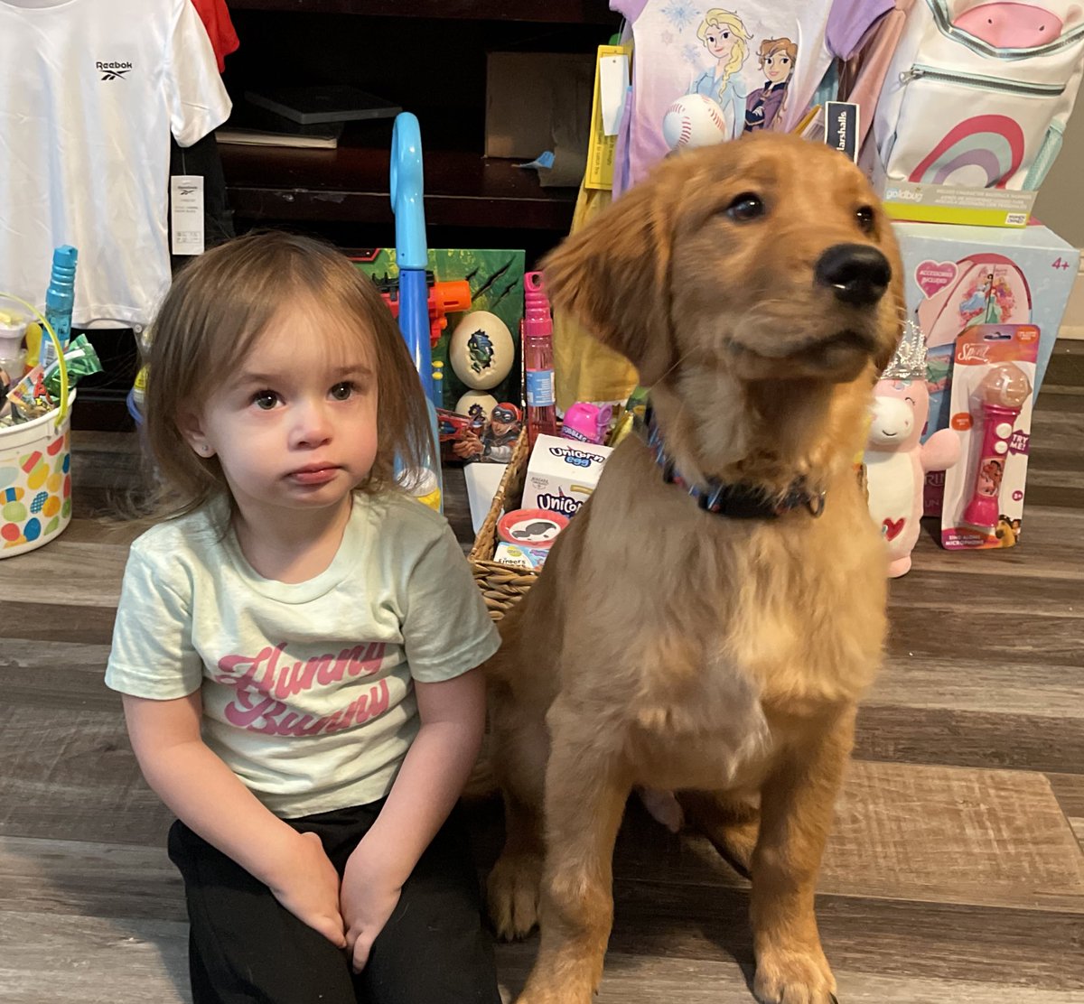kiarabriann's tweet photo. No one told me how hard it is to raise a 2 year old &amp; a 4 month old puppy &amp; go to school! Y’all I’m not ok! 🙃🙃 but they are freaking cute! 🤣 https://t.co/nHD1tFdkle