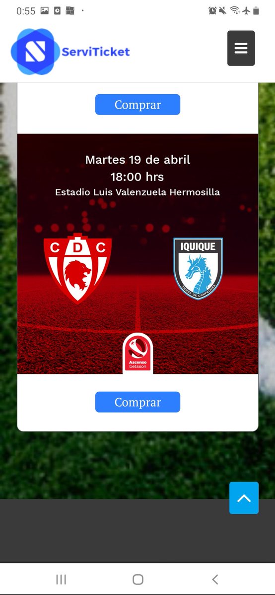 pipealboadict0's tweet photo. @CokeHevia mira la Ordinaries de página mediocre que vende entradas el dueño quien más que otro que le mafioso de @felipe_munoz_r  dueño del fútbol  estaba apunto de comprar una entrada para ver a #ClubDeportesCopiapó y me sale comprar para un partido que ya fue y de otro equipo https://t.co/9MY0xmUbtD