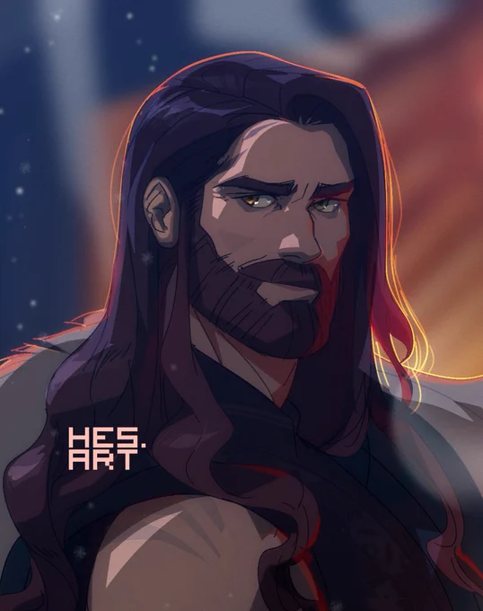 I redraw this OC every few months just to remind myself how good his hair is (and indulge viking vibes) 