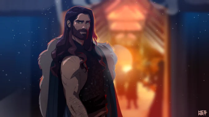 I redraw this OC every few months just to remind myself how good his hair is (and indulge viking vibes) 