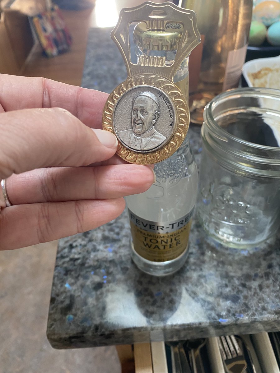sarahrmurdoch's tweet photo. Easter baskets open, egg hunt done, dinner fixed, eaten and cleaned up. Time for a holiday themed g&amp;t https://t.co/ytfND9UCJM