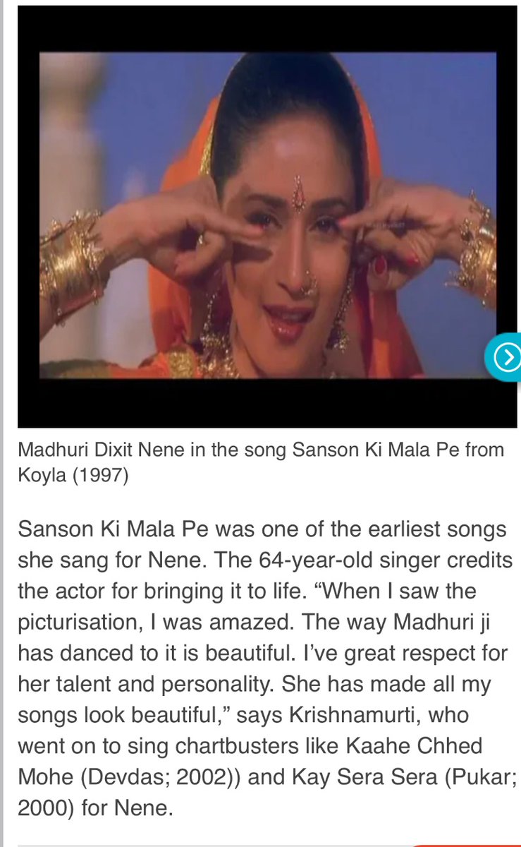 sobhamdfan's tweet photo. #25yearsofkoyla
#KavitaKrishnaMurti talking about #SasonKiMala song
#MadhuriDixit https://t.co/uodr2lVrRL