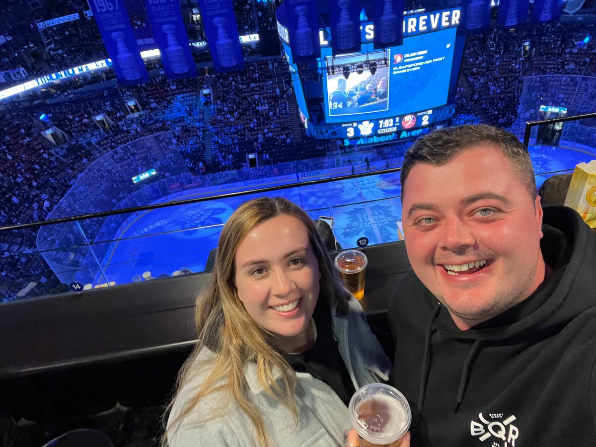 From the U.K, our first leafs game!! #leafsforever #goleafsgo