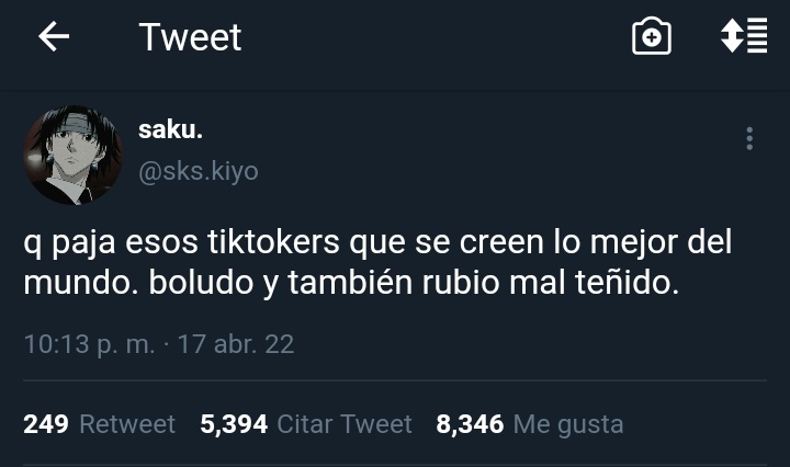 danisincafe's tweet photo. SAKUATSU ! AU

en donde atsumu es un tiktoker reconocido y le sigue el bardo a una cuenta de twitter

o donde sakusa es hater de atsumu y arma bardo porque está cansado de verlo siempre. https://t.co/Gu503am8Rb