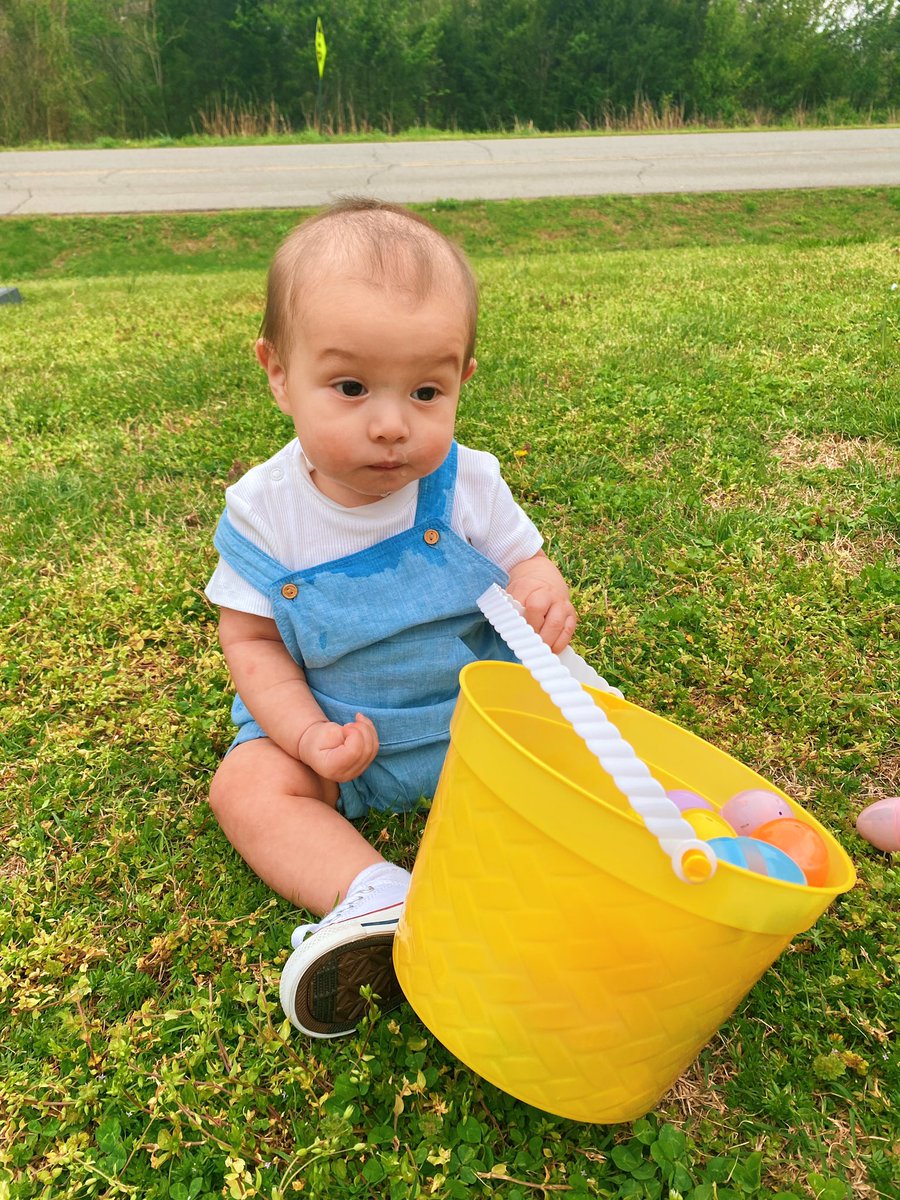 alli_stayathome's tweet image. gray’s first easter🤍🥺