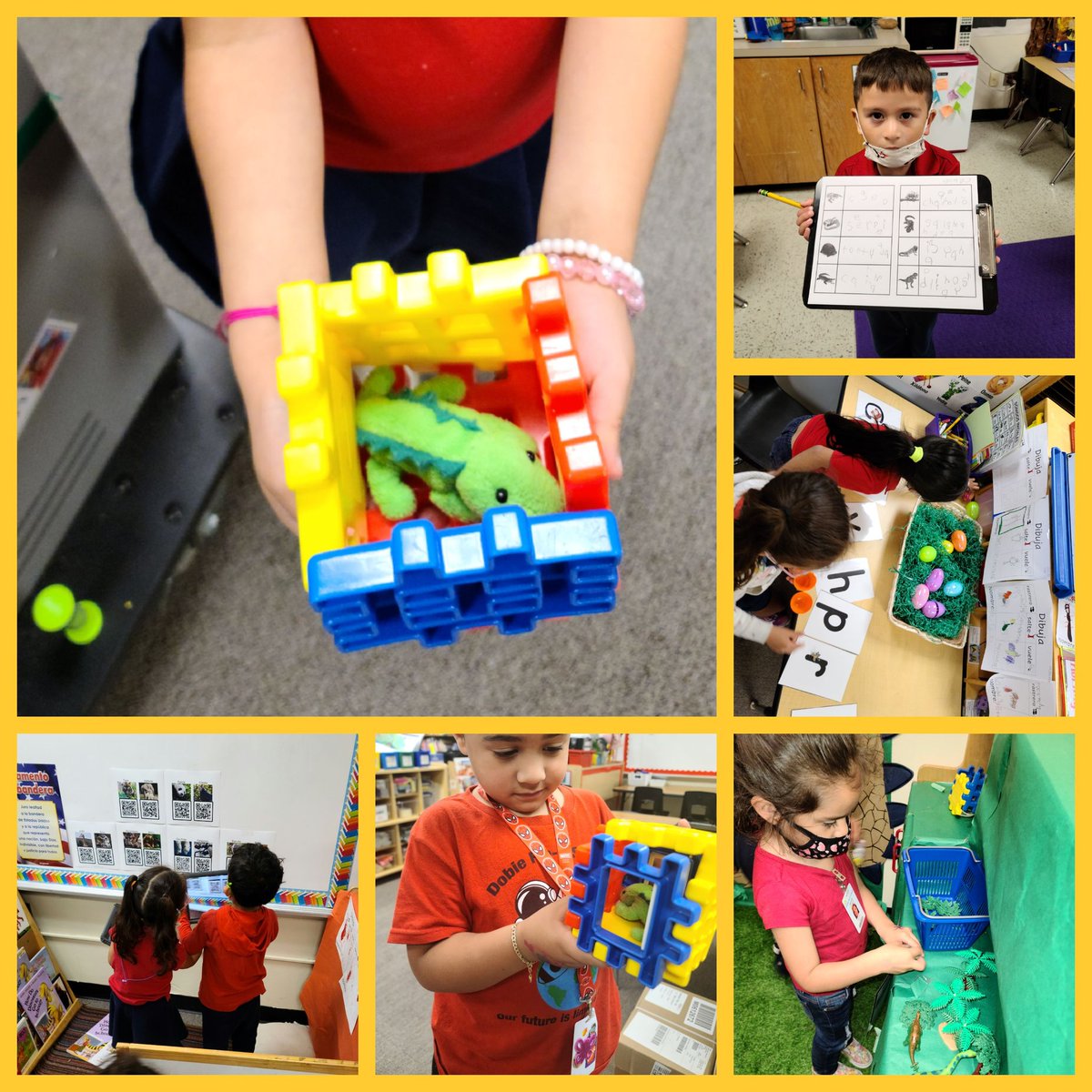 Ss learned to differentiate between mammals and reptiles.  They built homes and watched the live cams from the San Diego zoo.  They even had a visitor from my garden....a lizard!!  <a href="/DobiePKSchool/">Dobie Pre-Kindergarten School⭐️</a> #risdprek #risdgreatness