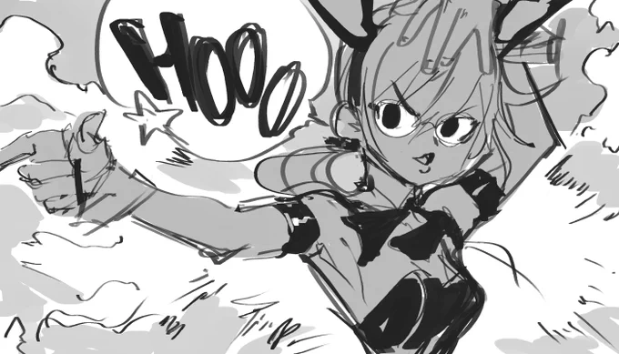 it's too late for me to draw bunny suit so have this old picture 
