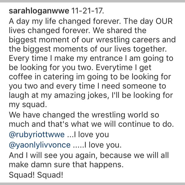 LivIsLife201's tweet photo. On This Day 2019:
Riott Squad post their goodbye messages as they were drafted apart 💙❤️💚 @YaOnlyLivvOnce @realrubysoho @SarahRowe #LivMorgan #RiottSquad #RiottSquadForever #SquadSquad https://t.co/hIyyYLwoZk
