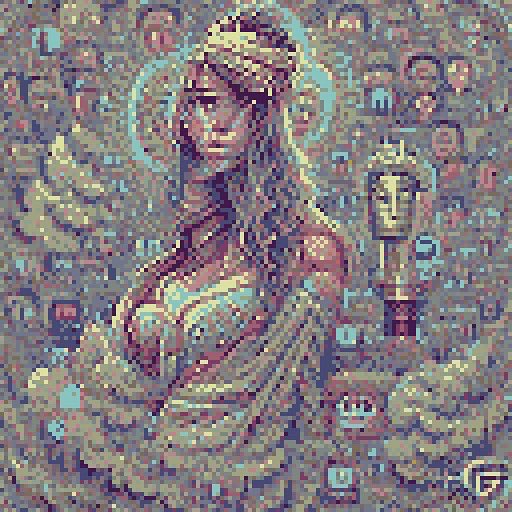 meteor_labs_'s tweet photo. <Pixel Goddess>

Our combination of pixels and goddess portraits produced a magical and wonderful response.  This is also the key to our studio relying mainly on AI technology to complete mass and high-quality production.
#NFTCommunity #NFTs #NFTGiveaways #artwork https://t.co/n84J521Ktx