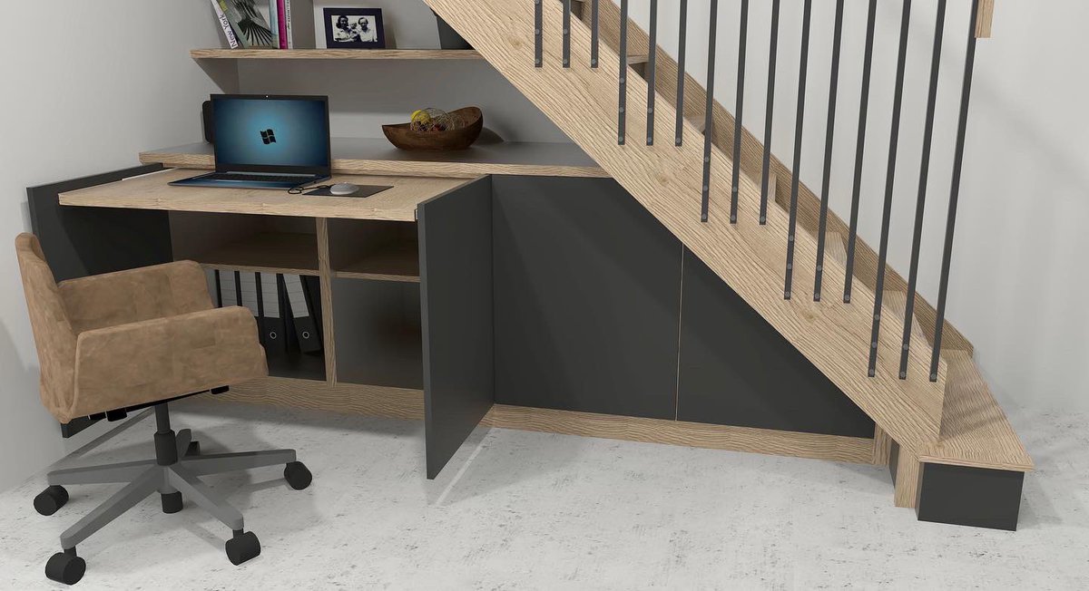 HansonStaircase's tweet photo. Utilise the space under your staircase with an occasional small home office area incorporated into the design. 

Call Hanson Staircase Design on 07707 968 412 to discuss.

#metalspindles
#design
#continuoushandrail 
#homeoffice
#staircasedesign https://t.co/kHNRPuvcVF