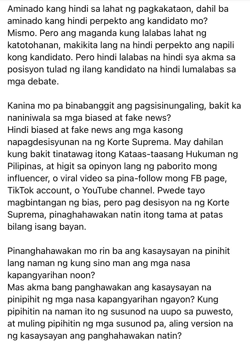 gelotintin's tweet photo. Bob Ong clarifies that he never endorsed any presidential candidate in the past elections, since it’s the citizens’ duty to examine their bets. https://t.co/a84RC04VaM