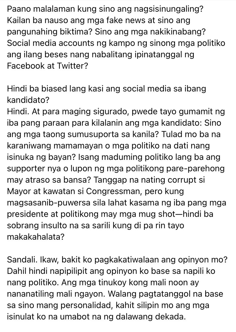 gelotintin's tweet photo. READ: Contemporary Filipino author Bob Ong makes his presidential bet known for the first time by endorsing the candidacy of Vice President Leni Robredo. https://t.co/HW2hPe1YK8