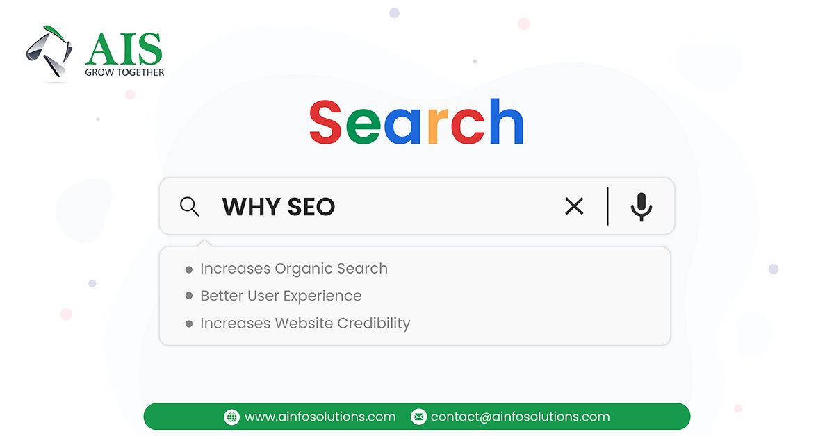 AISwebsolution's tweet image. Why SEO is important for a website? Check the answer below-
#seo #branding #onlinemarketing #digitalmarketingagency