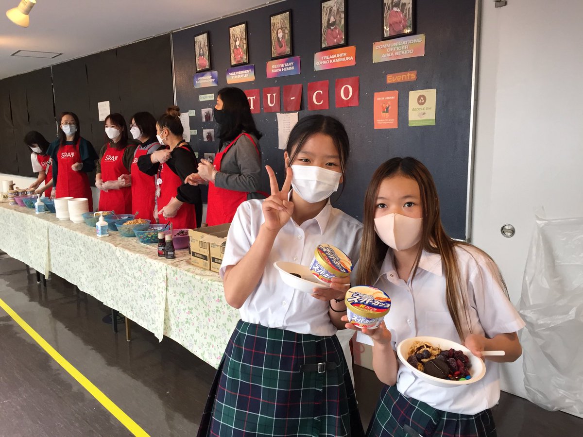 A big thank you to our parents for sponsoring an ice cream bash today! A happy day for students and teachers!