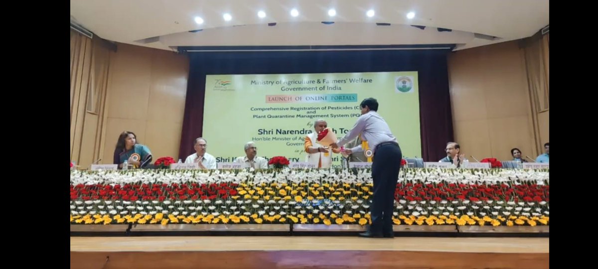 Bactroceraray's tweet photo. #TransformingIndia #atmanirbharkrishi #DPPQS The launch of the PQMS and CROP portal of the Plant Protection Division by the Hon'ble Agriculture Minister at NASC, Pusa on 18th April 2022. Shortcomings of PQIS are resolved in the advanced Plant Quarantine Management System (PQMS). https://t.co/jpuDUSJN31