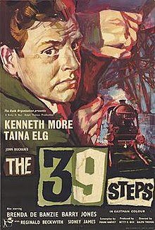 daveainsworth63's tweet photo. Film of the day - The 39 Steps (1959) Kenneth More stars in this retelling of the John Buchan story. It was produced by Betty Box @TalkingPicsTV 3pm #KennethMore #BettyBox https://t.co/TnrR2BrFDw