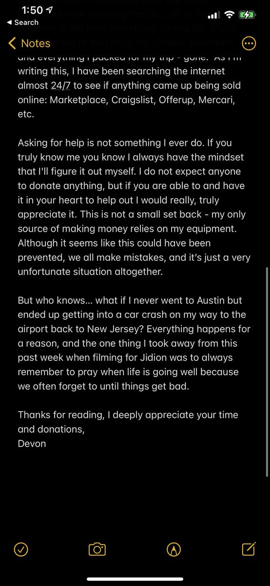 DevonLoren's tweet photo. The worst possible night mare for a photographer. 

https://t.co/DI8r8WSQeG #GoFundMe https://t.co/AmPkC8XxeI