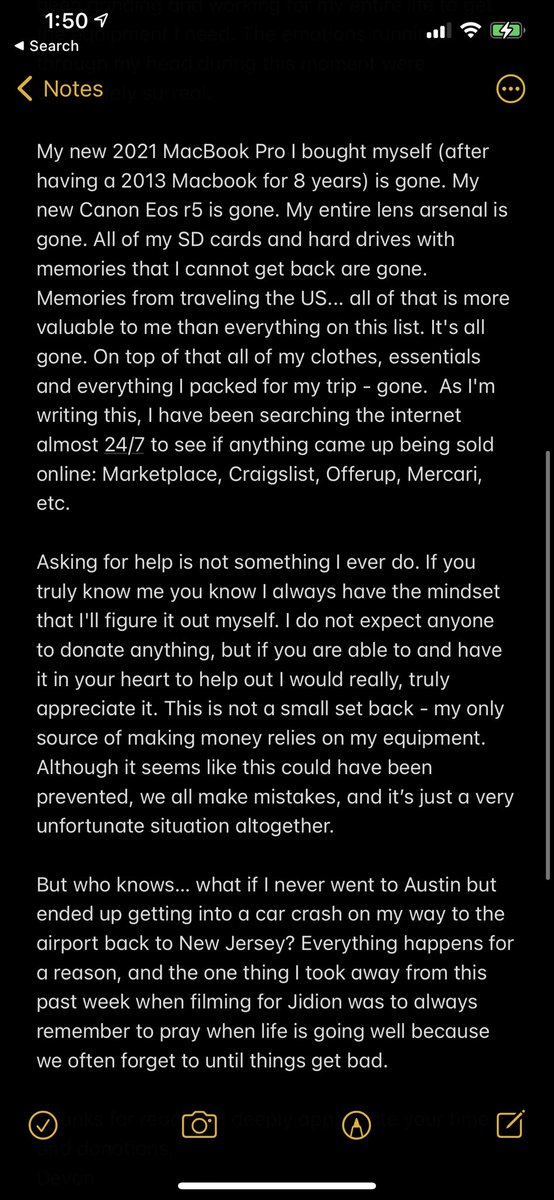 DevonLoren's tweet photo. The worst possible night mare for a photographer. 

https://t.co/DI8r8WSQeG #GoFundMe https://t.co/AmPkC8XxeI