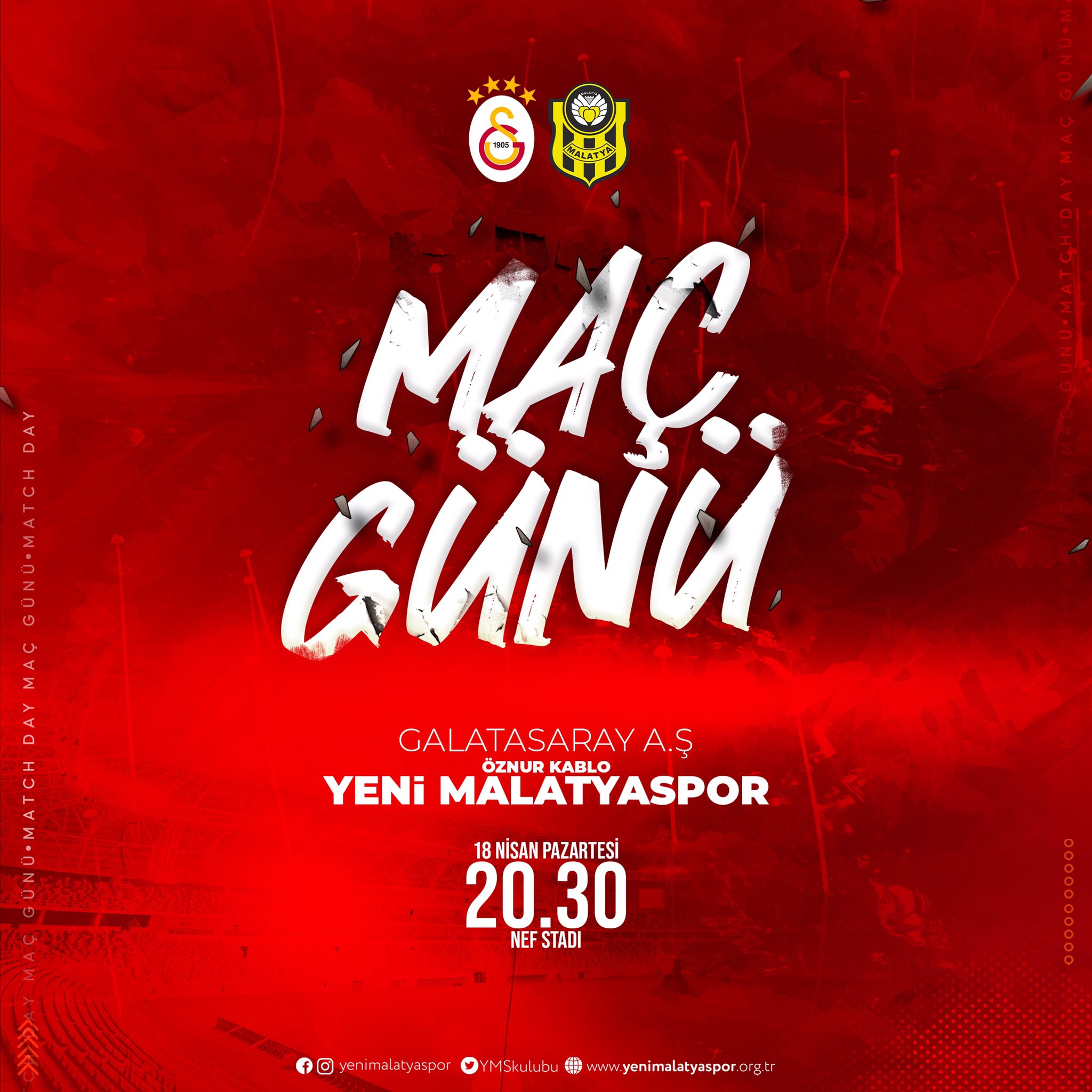 Malatyaspor'un Maç için Hazırladığı Görsel