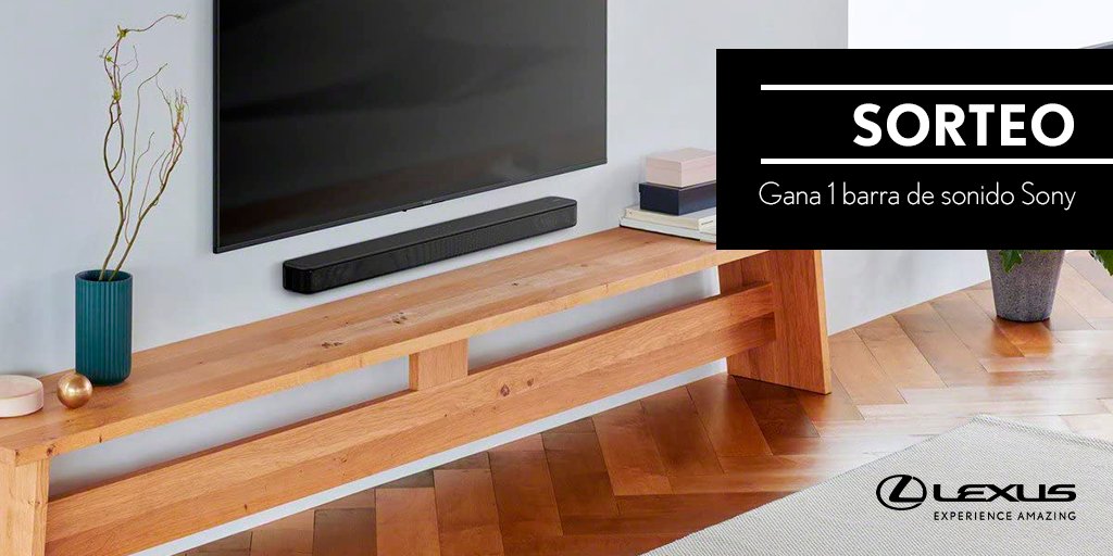 LexusSpain's tweet photo. SORTEO | Haz RT y consigue una barra de sonido Sony de #LexusUtility Bases Legales: https://t.co/GfVLI95NKg https://t.co/jSTzqgDpBZ