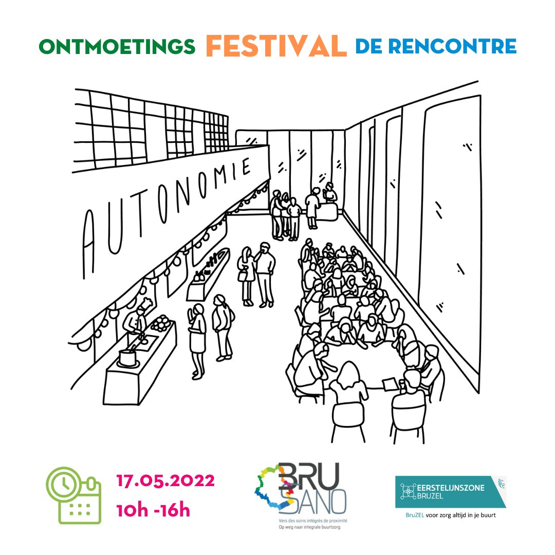 17 mei is het zover, #BruZEL en <a href="/vzwBRUSANOasbl/">BRUSANO asbl/vzw</a> nodigen je uit voor het Ontmoetingsfestival in het <a href="/Muntpunt/">Muntpunt</a>. Het thema van die dag? 'Zelf keuzes maken: jouw gezondheid en jouw welzijn'. Reserveer die dag alvast in je agenda!

Meer info? Ga naar huisvoorgezondheid.be/event/ontmoeti…