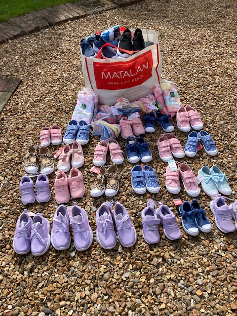 Thanks to the continuing generosity of @CCmerseyside we can ensure our friends children have shoes to wear. #RefugeesWelcome