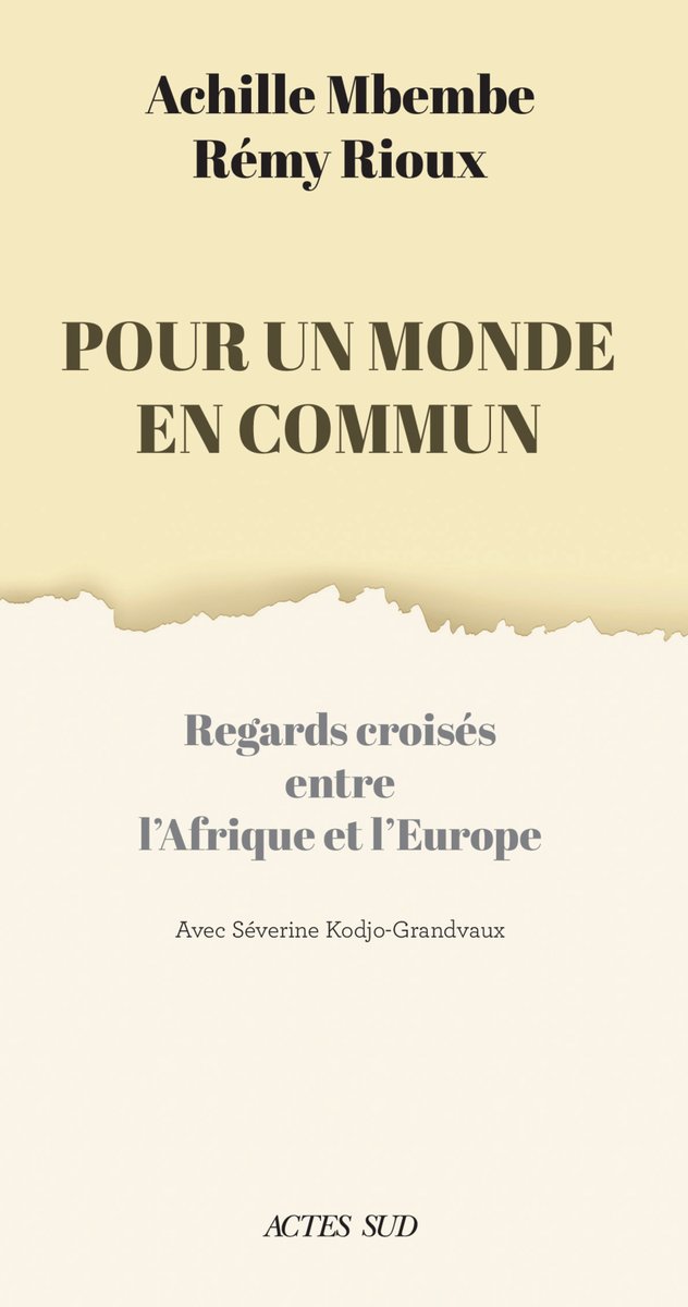 L’invité de Rencontre à 19h est Rémy Rioux, DG de l’Agence française de Développement, auteur avec Achille Mbembe de “Pour un monde en commun”, aux éditions Actes Sud. <a href="/RiouxRemy/">Rémy Rioux</a> <a href="/AFD_France/">Agence Française de #Développement (AFD) 🇫🇷 🇪🇺</a> <a href="/ActesSud/">Actes Sud</a> - Rediffusion mardi à 10h #MondeEnCommun