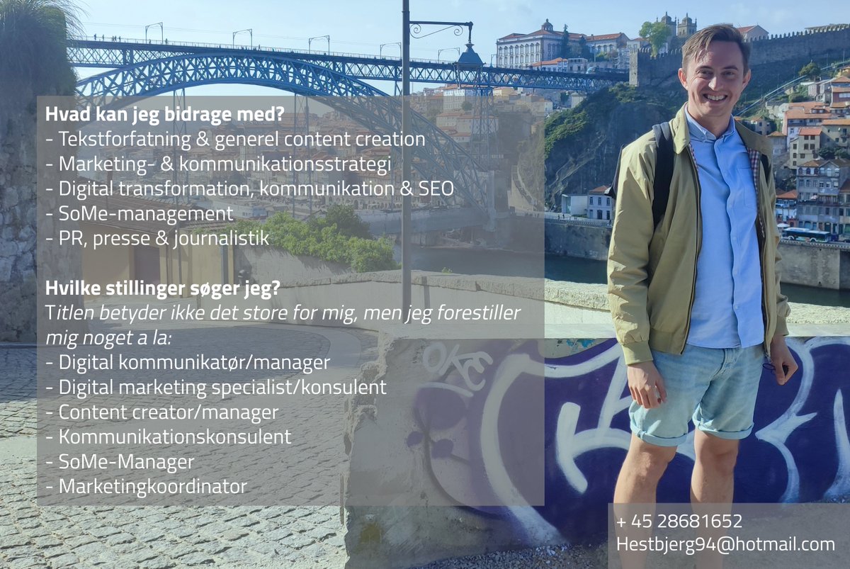 Jeg er ledig på jobmarkedet igen og har lavet lidt grafik, der beskriver hvad jeg kan. 

Kan din virksomhed bruge en cand.mag som mig, eller kender du virksomheden der mangler? Tip mig! Min DM er åben! Jeg pendler op til 2 timer fra Odense

LinkedIn: linkedin.com/in/frederik-he…
RT=<3