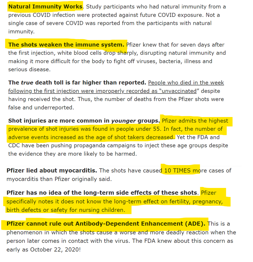 From Pfizer documents: