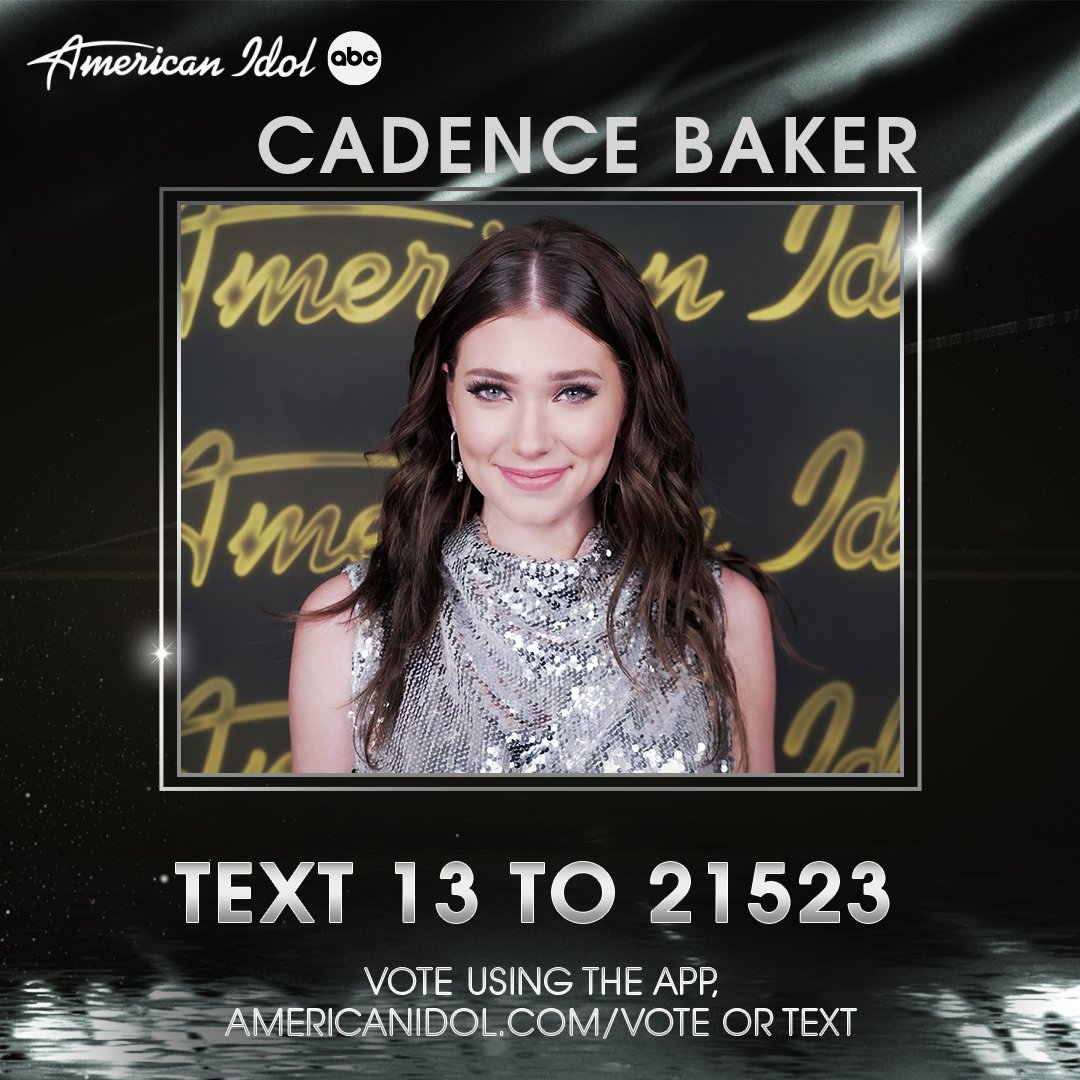 .@CadenceBakerr_ had a huge step up tonight, deemed one of her best on #AmericanIdol. Competition is strong so vote if Cadence is one of your favorites!