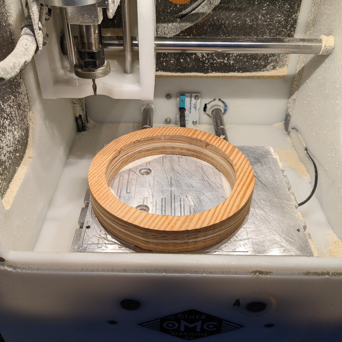 eweinhoffer's tweet photo. (16 of 52) Concentric Hills. Each of four circular paths was milled in plywood with an 1/8" ball endmill.
#machining #cncmachining #plywood #artweekly #othermill #bantamtools https://t.co/rjELeoLYY5