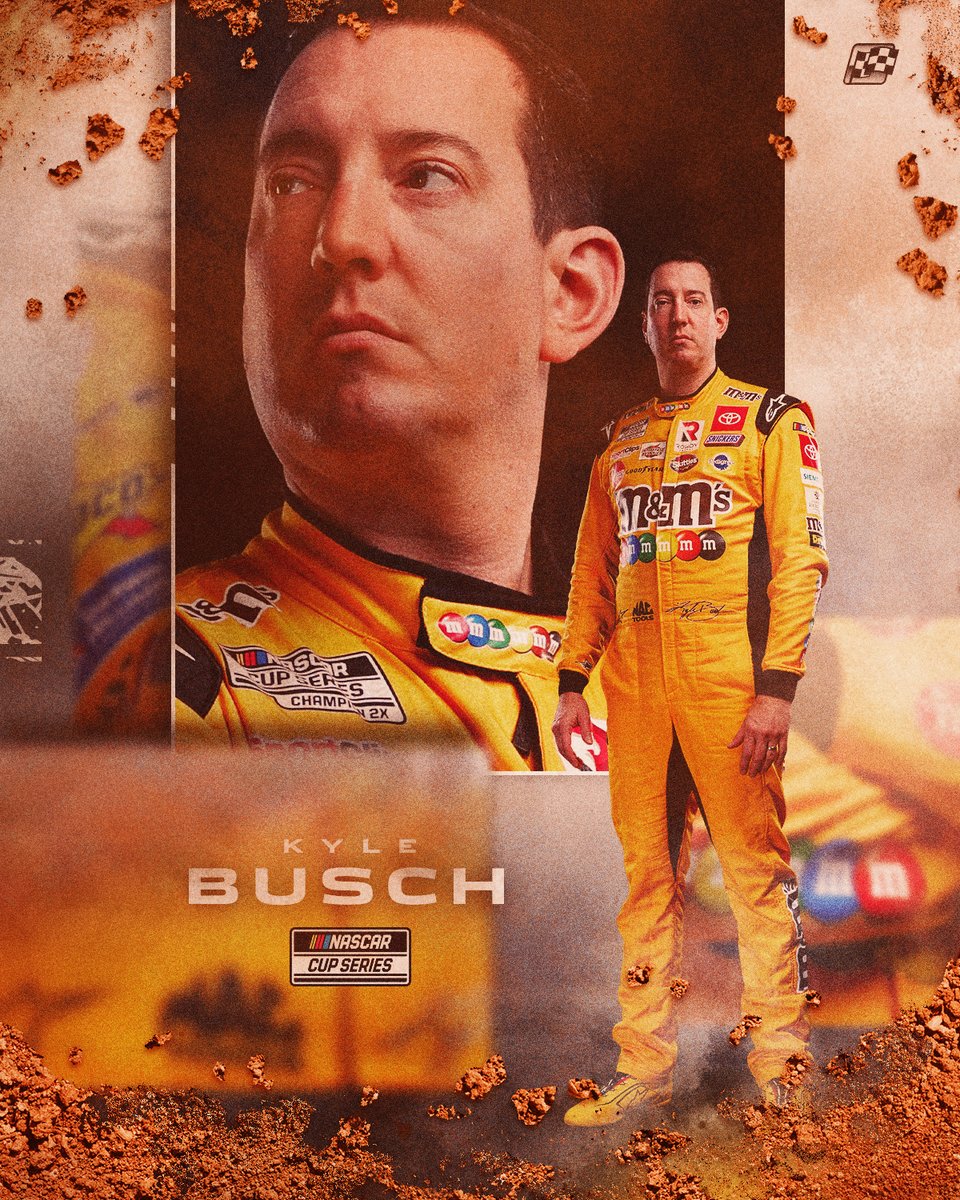 NASCAR's tweet photo. CHECKERED FLAG: KYLE BUSCH WINS IN A WILD FINISH AT BRISTOL!!!! https://t.co/ypSAEtGpc6