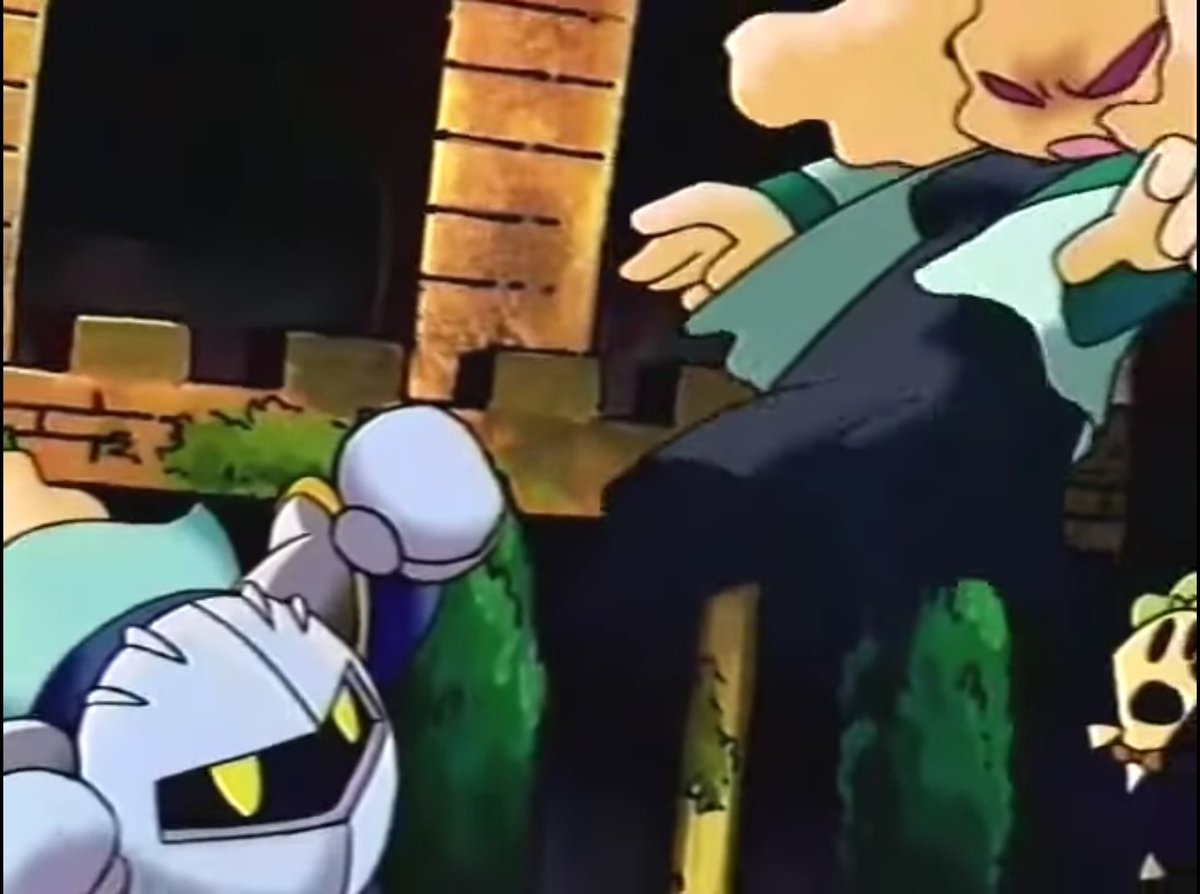 ColumboFanAcct's tweet photo. There is an episode of the Kirby anime where JK Rowling attacks Kirby, and Meta-Knight punches her https://t.co/b2jJR2Cbf6