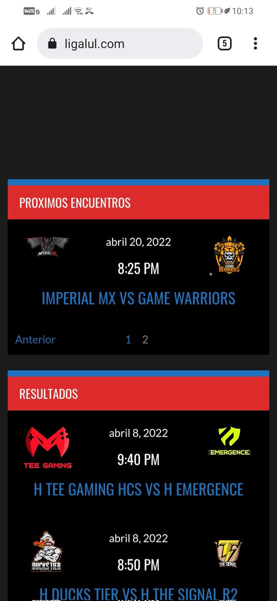 Este será nuestro primer match de clasificación en <a href="/LigasUnidas/">Ligas Unidas de Latinoamerica</a> les deseamos mucho éxito a nuestros contrincantes y a nuestro roster principal venga!!