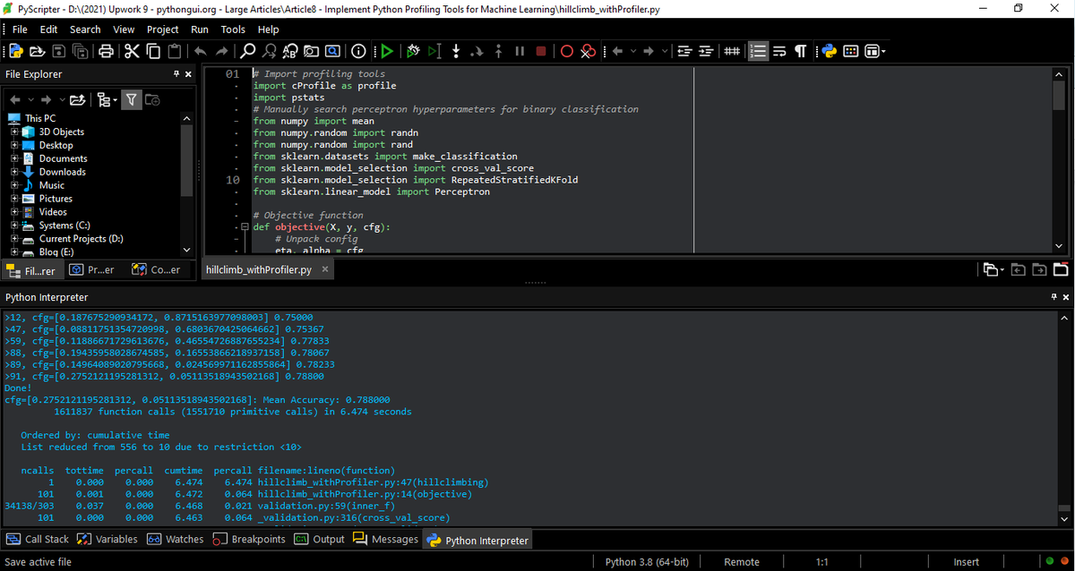 hkm_azizul's tweet image. [#100DaysOfCode] Day 10/100

Today's Progress: Implement the #cProfile into #MachineLearning scripts.

Thoughts: I test the cProfile into the ols #LinearRegression and hillclimb #algorithm scripts.

Link to work: Coming soon, on pythongui.org/author/hmazizu…