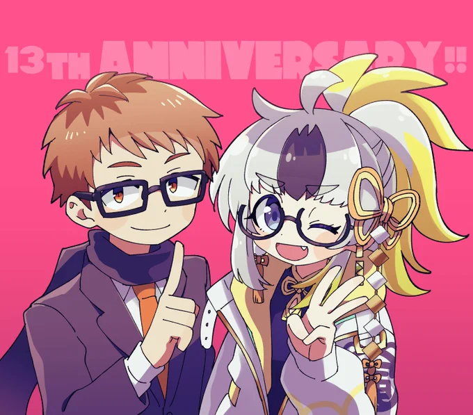 13周年おめでとうございます🥳✨
#ガッチマン13周年  #トラちん13周年 
#画ッチマン #ちん絵 