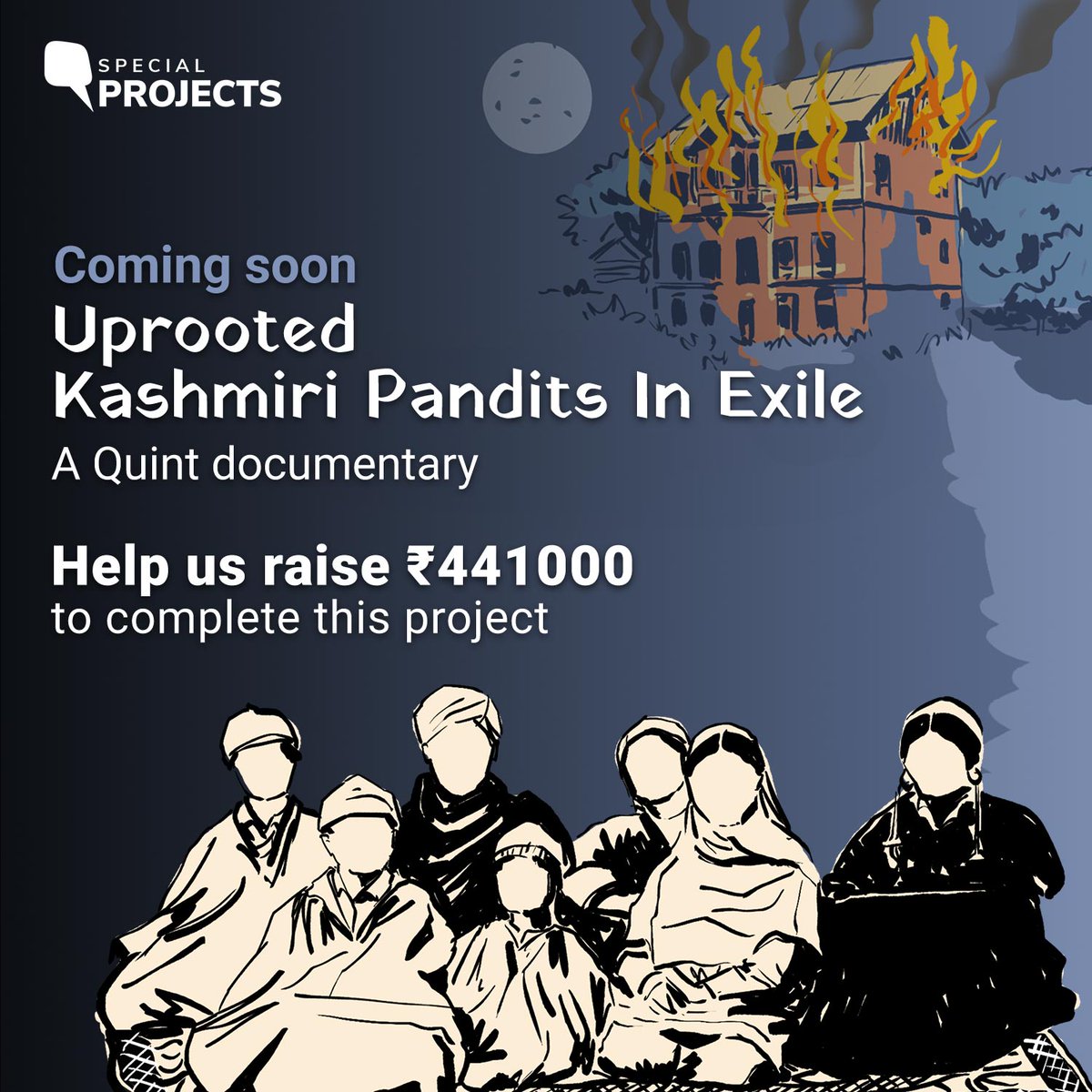 30 years after they were uprooted, the memories of their homeland still haunt them. 'Uprooted: Kashmiri Pandits in Exile' will attempt to bring to you the true state of #KashmiriPandits. Help us raise ₹4,41,000 for this special project: bit.ly/3qEenNF
