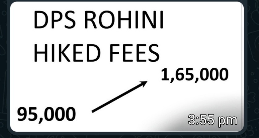 DPSRParents2022's tweet photo. @msisodia DPS Rohini fees hike 70%. Please assist parents.
@htTweets
@TOIIndiaNews
@republic
@aajtak
@ZeeNews
@IndiaToday
@the_hindu
@LtGovDelhi 
@Dir_Education 
@PMOIndia 
@ArvindKejriwal
@msisodia
@DPSRparents2022
#rollbackhikedfee https://t.co/rStMeMtWOT