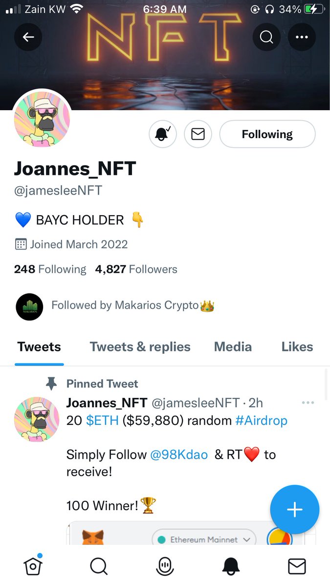 Jacob_Bernabe12's tweet photo. @jamesleeNFT @98Kdao 0x2b84e1785b13211510cc4f091C29685076401B44 https://t.co/7ppujsS8ME