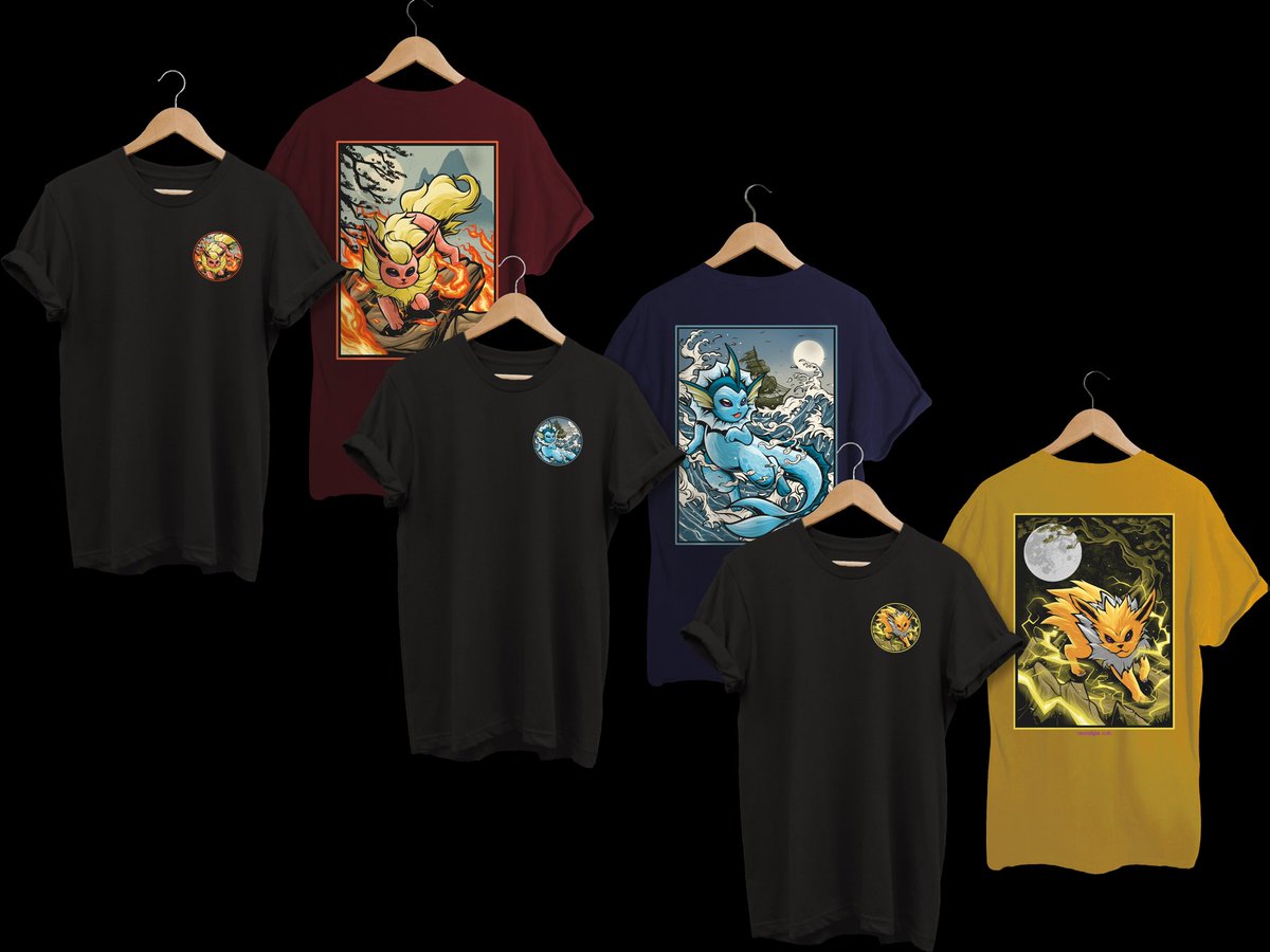 nostalgiacult's tweet photo. 🔥💧⚡️

EEVEELUTIONS ARE FINALLY HERE!

DROP A GIF OF YOUR FAVORITE EEVEELUTION BELOW, AND PICK UP YOUR FAVORITE TEE ON OUR WEBSITE. 

RT for a chance to win a shiny version when they drop. It’s coming soon!

https://t.co/UzByaLI1z5 https://t.co/yY83riugRG